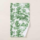PixDezines Paysage Chinoiserie, Vert Forêt (Serviette à main)