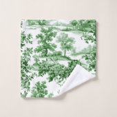 PixDezines Paysage Chinoiserie, Vert Forêt (Gant de toilette)