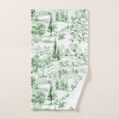 PixDezines Paysage Chinoiserie, Vert Forêt (Serviette à main)