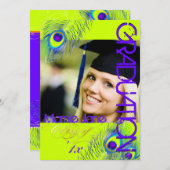 PixDezines Peacock, 2013 Afstuderen/dij achtergron Kaart (Voorkant / Achterkant)