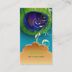 PixDezines Peacock eye+filigraan wervelingen Visitekaartje