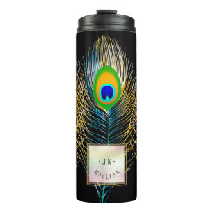 PixDezines Peacock Feather Thermosbeker