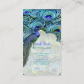 PixDezines Peacock Feather Visitekaartje (Achterkant)