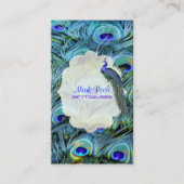 PixDezines Peacock Feather Visitekaartje (Voorkant)