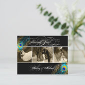 PixDezines Peacock Trouwfoto's Dank u Briefkaart (Staand voorkant)