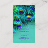 PixDezines Peacock veren visitekaartjes (Achterkant)