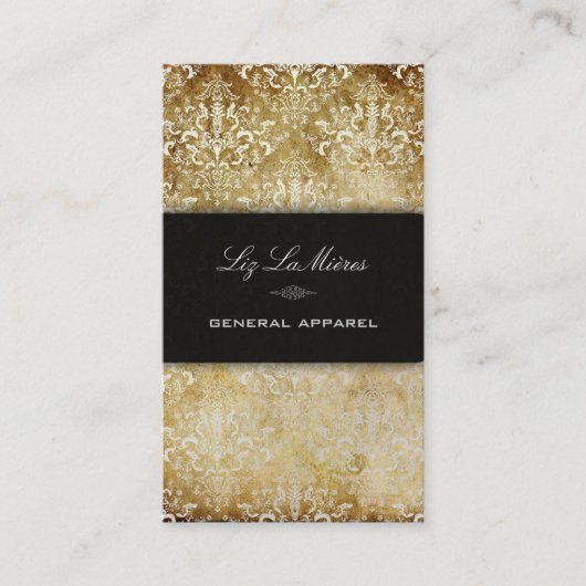 PixDezines Pearl Étienne Damask Visitekaartje (Voorkant)