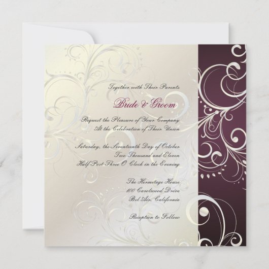 PixDezines Pearly Swirls Kaart (Achterkant)