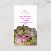 PixDezines peonies bouquets/diy background Visitekaartje (Achterkant)