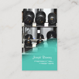 PixDezines PERSOONLIJKE TRAINER/GYM/BLAUWGROEN Visitekaartje