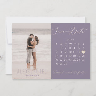 PixDezines Photo Save the Date Calendar Blush Pink Kaart