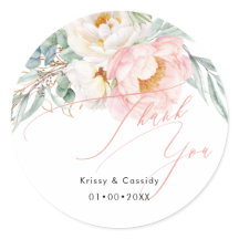 PixDezines Pink White Peonies Bedankt