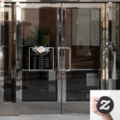 PixDezines Pioenrozen Openingstijden Raamsticker (Kantoordeur)