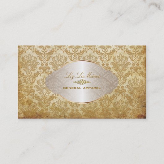 PixDezines piqué damask Visitekaartje (Voorkant)