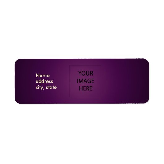 PixDezines Plain Amethyst Eenvoudige Sjabloon Etiket (Voorkant)