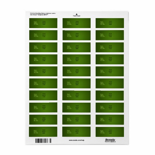 PixDezines Plain Emerald Isle Eenvoudige Sjabloon Etiket (Full Sheet)