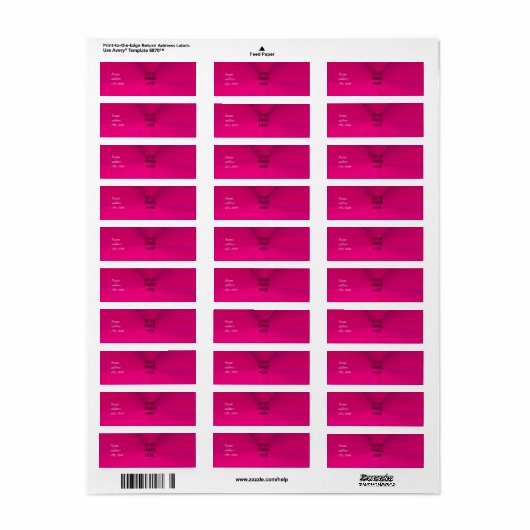 PixDezines Plain Pink Easy Sjabloon Etiket (Full Sheet)