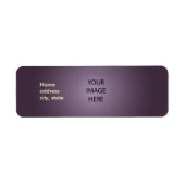 PixDezines Plain Plum Eenvoudige Sjabloon Etiket (Voorkant)