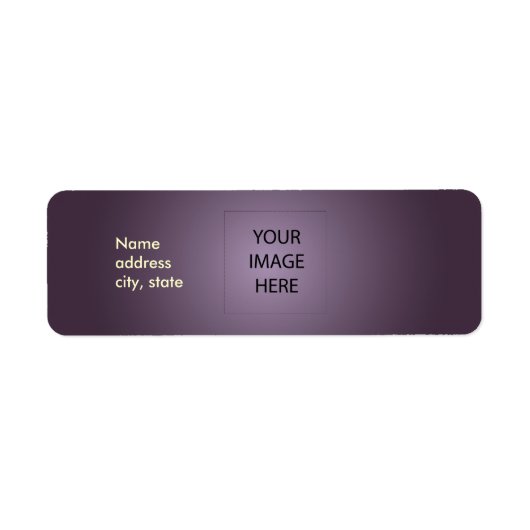 PixDezines Plain Plum Eenvoudige Sjabloon Etiket (Voorkant)