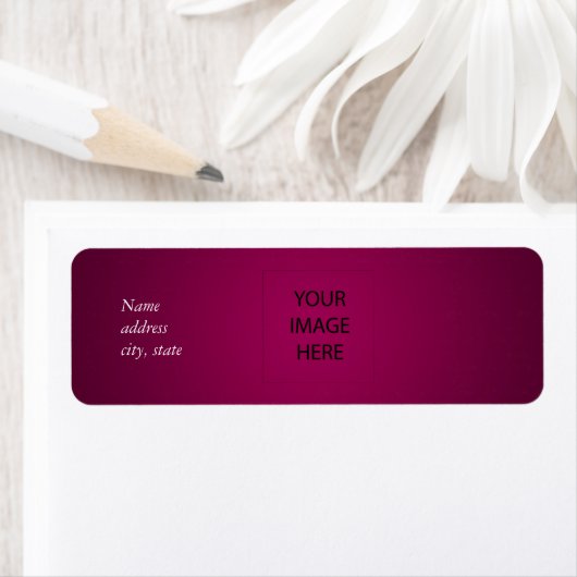 PixDezines Plain Ruby Red Easy Sjabloon Etiket (Insitu)