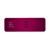 PixDezines Plain Ruby Red Easy Sjabloon Etiket (Voorkant)