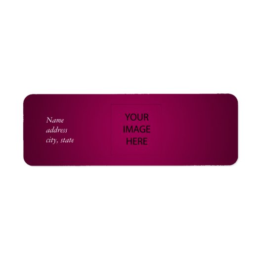 PixDezines Plain Ruby Red Easy Sjabloon Etiket (Voorkant)