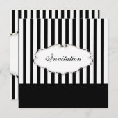 PixDezines Plain strepen zwart + wit/zebra Kaart (Voorkant / Achterkant)