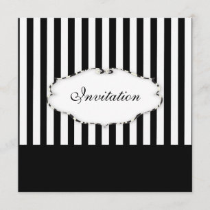 PixDezines Plain strepen zwart + wit/zebra Kaart