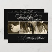 PixDezines Plain Trouwfoto's Dank u Briefkaart (Voorkant / Achterkant)