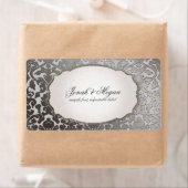 PixDezines platinum flora damask/DIY background Etiket (Insitu)