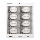 PixDezines platinum flora damask/DIY background Etiket (Full Sheet)