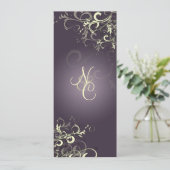 PixDezines PLUM SWIRLS+CREAM WEDDING PROGRAMMA'S (Staand voorkant)