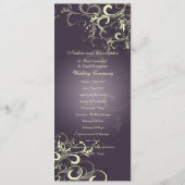 PixDezines PLUM SWIRLS+CREAM WEDDING PROGRAMMES (Dos)