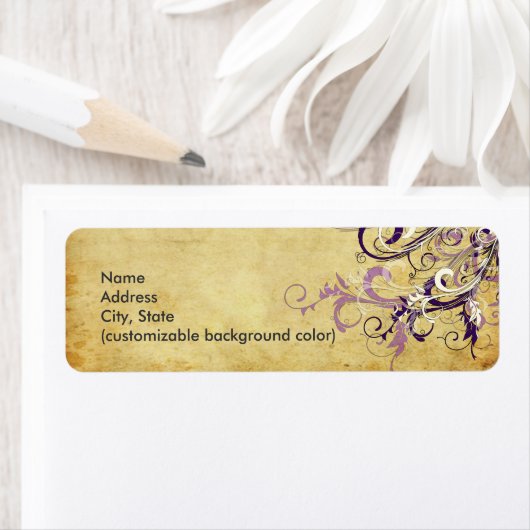 PixDezines  Plum Vanilla Swirls Etiket (Insitu)