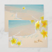PixDezines Plumeria+étoiles de mer RSVP (Devant / Derrière)