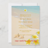 PixDezines Plumeria Lei+stervis+strand Kaart (Achterkant)