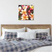 PixDezines Plumeria/Penang Peach Canvas Afdruk (Insitu (Slaapkamer))