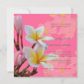 PixDezines Plumeria rose Invitations de mariage (Dos)