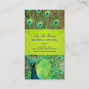 PixDezines Proud Peacock Feather voor een lange le Visitekaartje