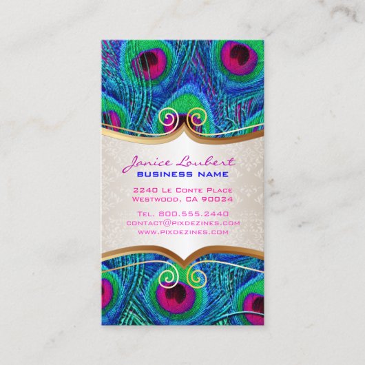 PixDezines psychedelic peace-ock+Gold trim label (Voorkant)