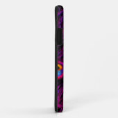 PixDezines Psychedelic Peacock, Coque rose chaud-M (Dos/Droite)