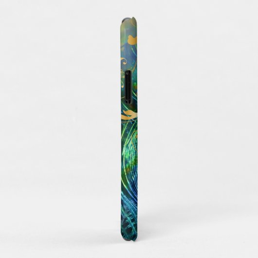 PixDezines Psychedelic Peacock+filigree zwenkas Case-Mate iPhone Case (Achterkant/rechts)