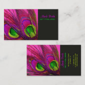 PixDezines Psychedelic Peacock,/neon/diy lettertyp Visitekaartje (Voorkant / Achterkant)