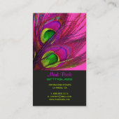 PixDezines Psychedelic Peacock,/neon/diy lettertyp Visitekaartje (Achterkant)