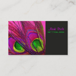 PixDezines Psychedelic Peacock,/neon/diy lettertyp Visitekaartje