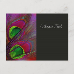 PixDezines Psychedelic Peacock, pas het aan! Briefkaart