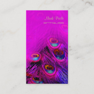 PixDezines Psychedelic Peacock, pas het aan! Visitekaartje