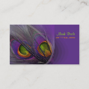 PixDezines Psychedelic Peacock, pas het aan! Visitekaartje