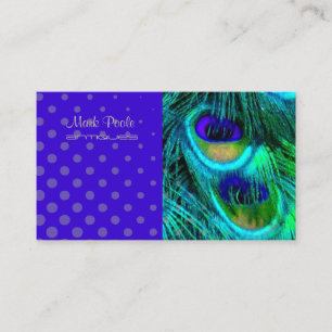 PixDezines Psychedelic Peacock, pas het aan! Visitekaartje