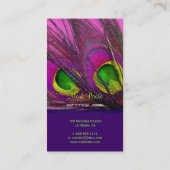 PixDezines Psychedelic Peacock, pas het aan! Visitekaartje (Achterkant)